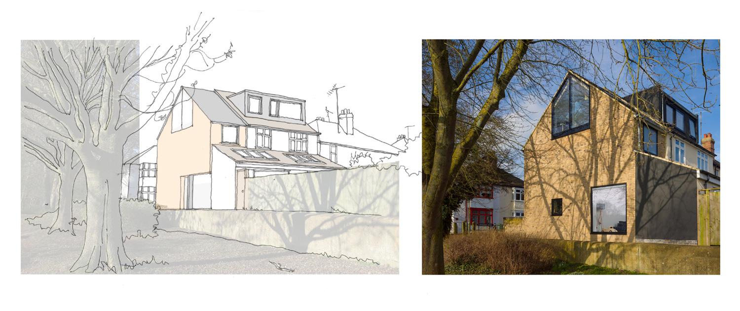 From sketch to finished building…